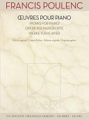 Oeuvres pour piano
