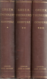 Greek thinkers Vols 1-3