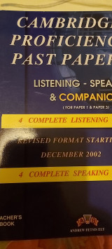 Cambridge Proficiensy past papers listening speaking companion for paper 1 paper 3