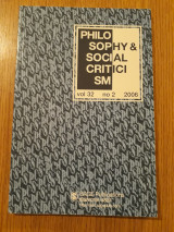 Philosophy & social criticism, vol. 32, no. 2