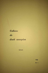 Cahiers de droit européen 1968