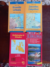 4 χαρτες Ιονιων νησιων