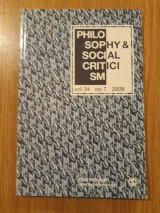 Philosophy & social criticism, vol. 34, no. 7