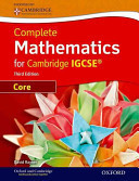 Core Mathematics for Cambridge IGCSE® with CD-ROM (Third Edition)