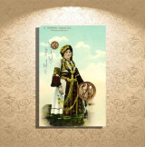 Ελληνική ενδυμασία - Athenes no 14 (Ε. Γ. Αθανασιάδης 1916) - (χρωμολιθόγραφη καρτποσταλ) φορεσιά, παραδοσιακές φορεσιές, λαϊκή παράδοση, λαογραφία