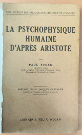 La psychophysique humaine d'après Aristote