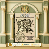 Music. A pictorial archive of woodcuts & engravings (1980) / 841 illustrations by Jim Harter - μουσικά όργανα, χάλκινα, ξύλινα, πνευστά, έγχορδα