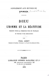 Dieu, l'homme et la béatitude