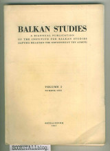 Balkan Studies Vol. 2 No. 1