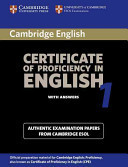 Cambridge Certificate of Proficiency in English 1 Student's Book with Answers