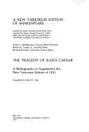 A New Variorum Edition of Shakespeare: Julius Caesar. 1913