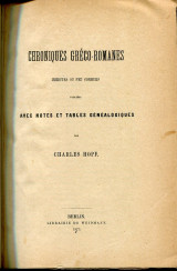 Chroniques greco-romanes