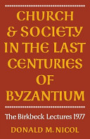 Church and Society in Byzantium