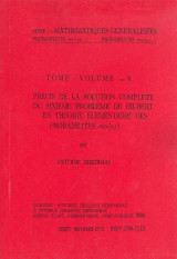 Precis de la solution complete dusixieme probleme de hilbert en theori elementaires des probabilites: Antoine Bredimas
