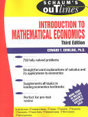 Schaum’s Outline of Introduction to Mathematical Economics