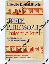 Greek philosophy thales to Aristotle