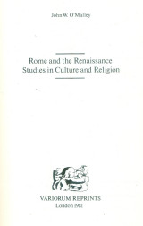Rome and the Renaissance studies in culture and religion