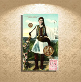 Ελληνική ενδυμασία - Athenes no 16 (Ε. Γ. Αθανασιάδης 1916) - (χρωμολιθόγραφη καρτποσταλ) Εύζωνας, τσολιάς, φουστανέλα, ευζωνική ενδυμασία