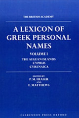 (h/b) a Lexicon of Greek Personal Names (volume I)