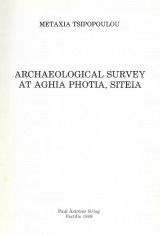 Archaeological Survey at Aghia Photia, Siteia