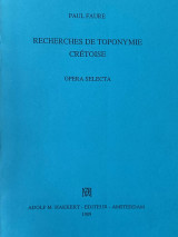 Recherches de toponymie crétoise
