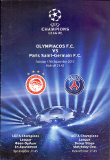Ολυμπιακός - Παρί Σεντ Ζερμέν / Match Program - Champions League 2013-2014