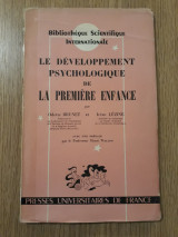 Le developpement psychologique de la premiere enfance