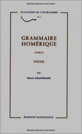 Grammaire homérique: Syntaxe