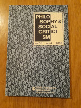 Philosophy & social criticism, vol. 31, no. 4