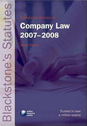 Blackstone's Statutes on Company Law 2007-2008