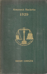 Almanach Hachette 1929