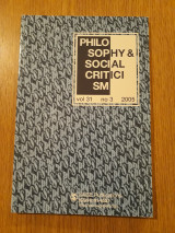 Philosophy & social criticism, vol. 31, no. 3