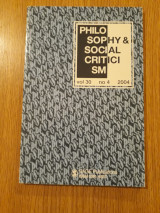 Philosophy & social criticism, vol. 30, no. 4