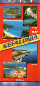 Kefalonia - Ithak - Χάρτης τουριστικός σε 5 γλώσσες