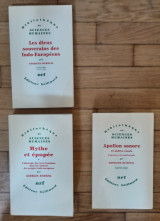 Bibliotheque des sciences humaines. 1 Les dieux souverains de Indo-Europeens. 2 Myth et epopee. 3 Apollon sonore et autres essais(3 βιβλία)