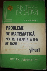 Probleme de matematica pentru treapta a II-a de liceu siruri