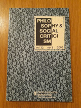 Philosophy & social criticism, vol. 32, no. 3