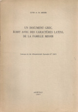 Un document grec, écrit avec des caractères latins, de la famille Missir