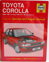 HM Toyota Corolla Sept 1987 Aug 1992 Use 9781785213731