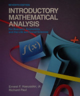 Introductory Mathematical Analysis for Business, Economics, and the Life and Social Sciences
