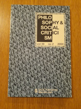Philosophy & social criticism, vol 30, no.2