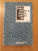 Philosophy & social criticism, vol. 25,5 (1999)