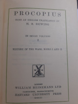 Procopius, history of Wars. Books I-II. Loeb Classical Library