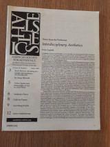 American Society for Aesthetics Newsletter, vol. 25,1 (Spring 2005)